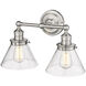 Eyden 2 Light 18.38 inch Brushed Nickel Vanity Light Wall Light